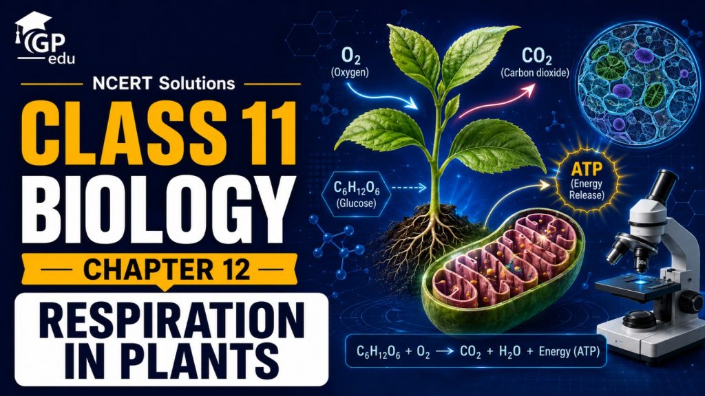 NCERT Solutions For Class 11 Biology chapter 12-Respiration In Plants